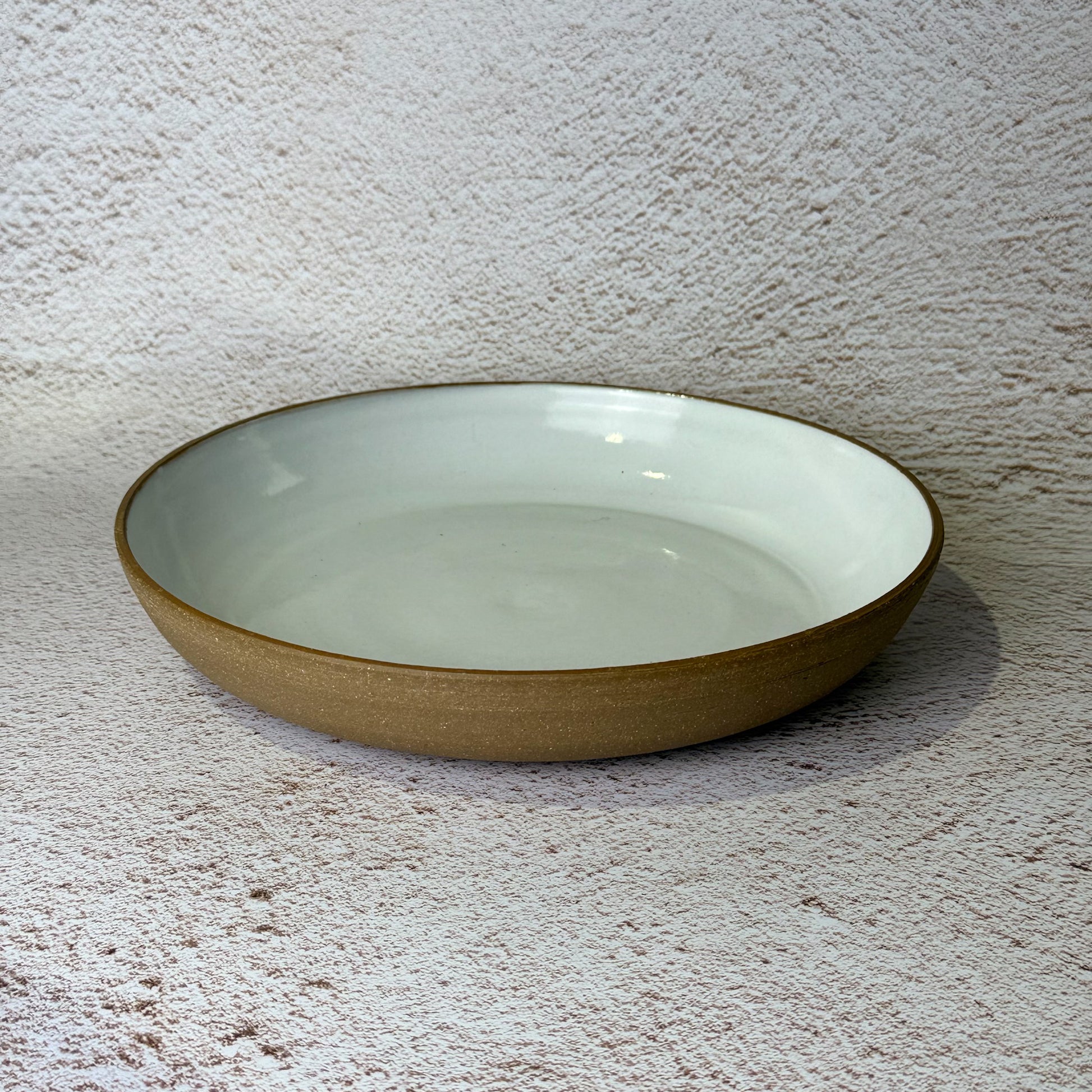 Pasta Bowl - Dark Brown Stoneware / White Gloss
